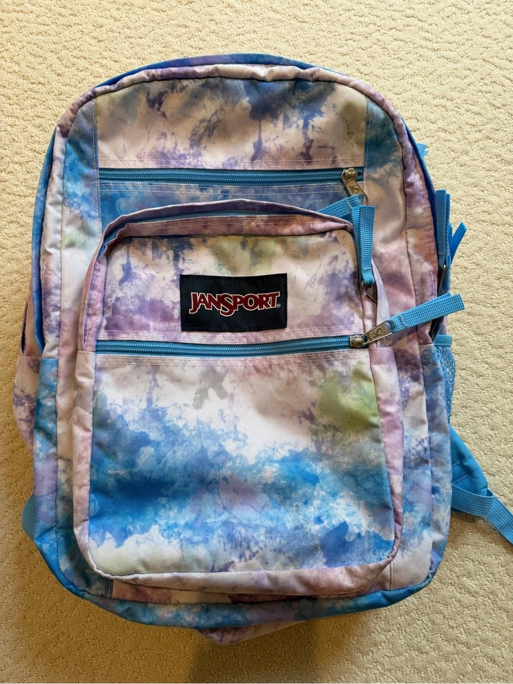 Jansport Tie-Dye Multi Color Kids Backpack - Blue/Purple/Pink